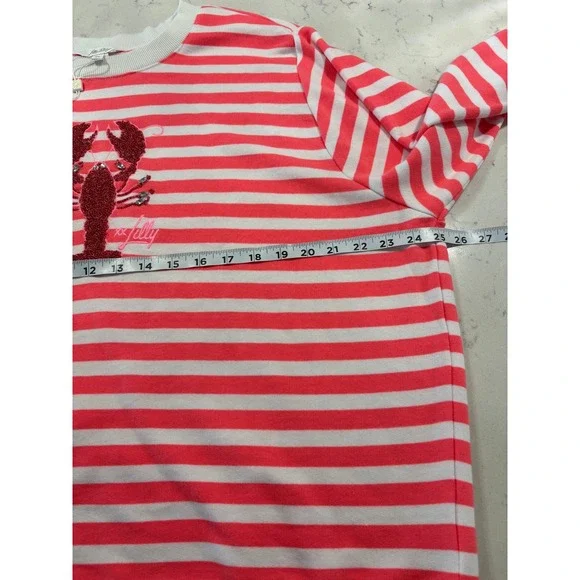 Lilly Pulitzer Cane Coral So Clawsome Lobster Sweatshirt Coastal Size XL NWT - Picture 6 of 12